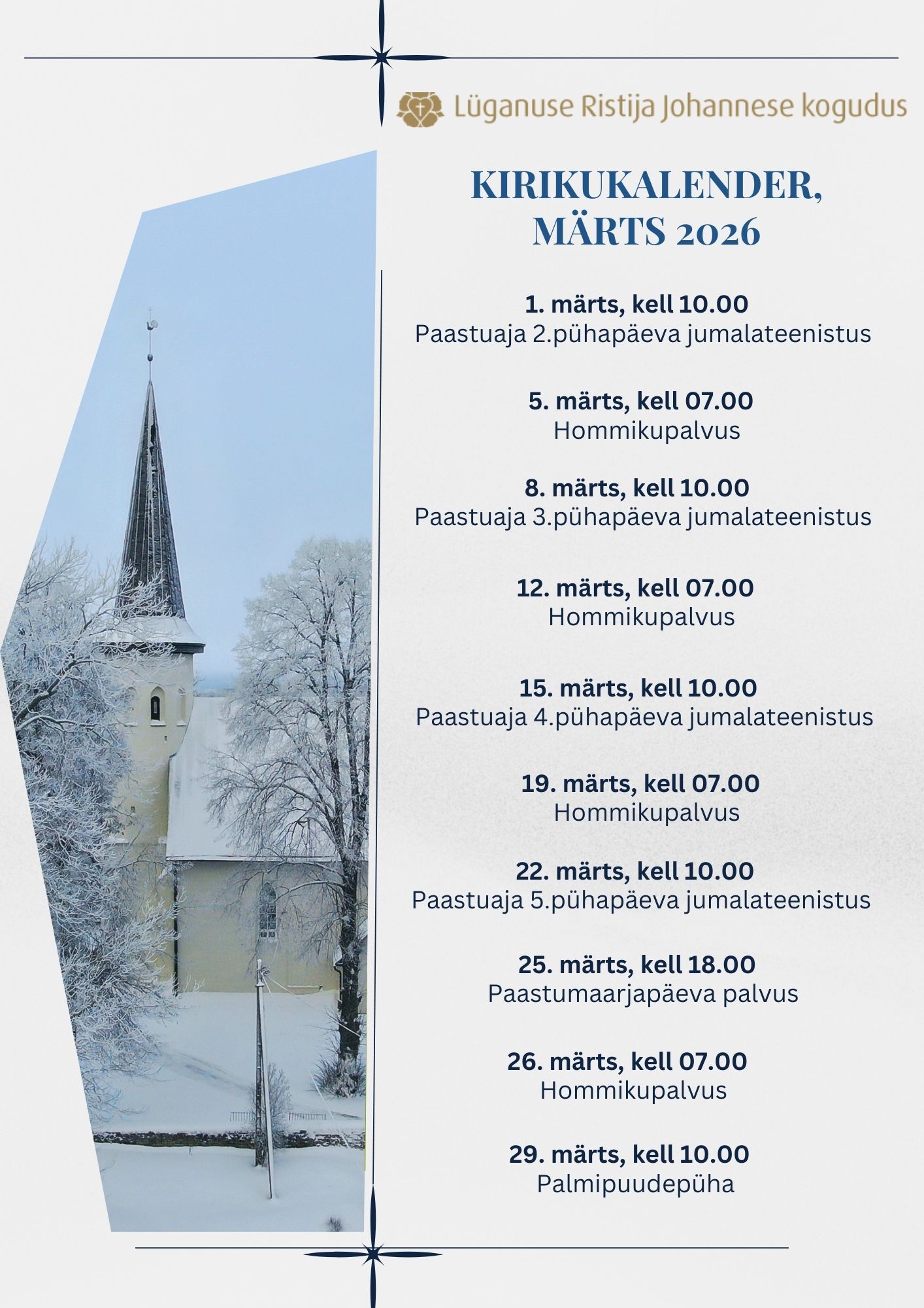 Märtsikuu kirikukalender