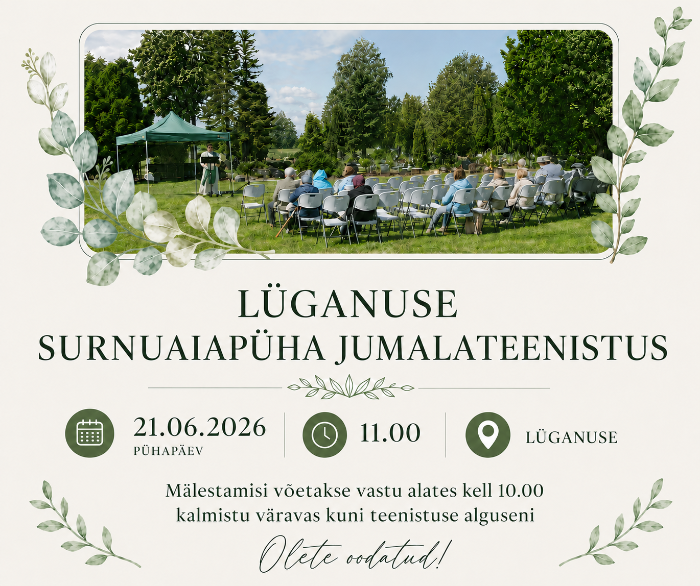 Lüganuse surnuaiapüha jumalateenistus